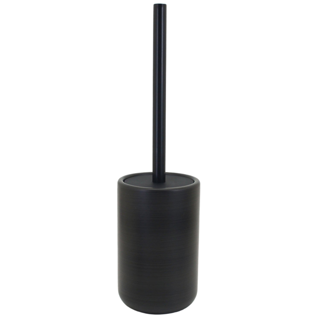 Noir Zen Black Wood Toilet Brush Holder