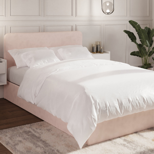 GFW Chiswick Soft Pink Small Double Ottoman Bed - image 1