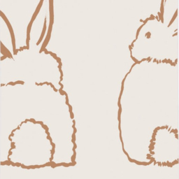 Grandeco Roomblush Bunnies Terracotta 4 Lane Wall Mural - thumbnail 3