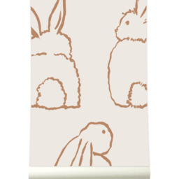 Grandeco Roomblush Bunnies Terracotta 4 Lane Wall Mural - thumbnail 4