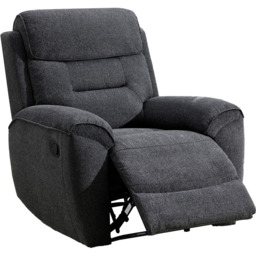 Clinton Dark Grey Manual Recliner Chair - thumbnail 2