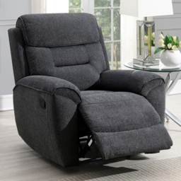 Clinton Dark Grey Manual Recliner Chair