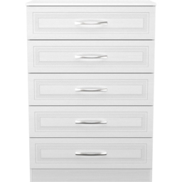 Crowndale Dorset 5 Drawer Signature White Chest of Drawers Ready Assembled - thumbnail 2