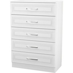 Crowndale Dorset 5 Drawer Signature White Chest of Drawers Ready Assembled - thumbnail 4