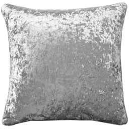 Intimates Plain Crushed Velvet Silver Filled Cushion 43 x 43cm 2 Pack