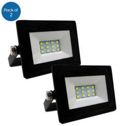 ENER-J 2 Pack 10W 90Lm Non PIR Slim Line Floodlight