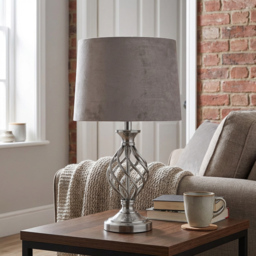 Alessia Twist Velvet Effect Table Lamp - thumbnail 2