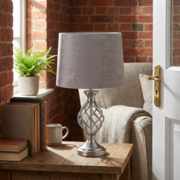 Alessia Twist Velvet Effect Table Lamp - thumbnail 3