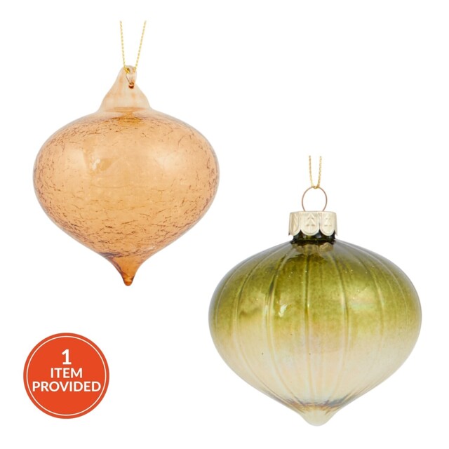 Single Amber Charm Forest Ember Droplet Christmas Decoration Ornament in Assorted styles - image 1