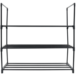 3 Tier Shoe Rack Black - thumbnail 3