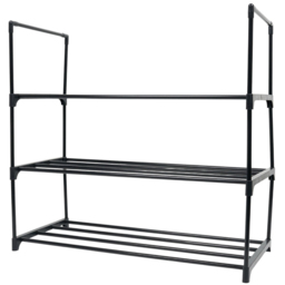 3 Tier Shoe Rack Black - thumbnail 1