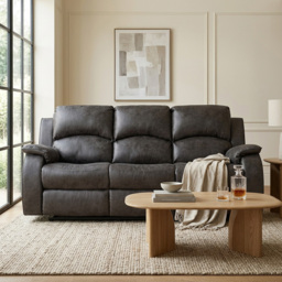 Monaco Grey 3 Seater Recliner Sofa - thumbnail 3