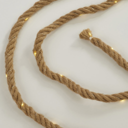 Lighting Collection Bali Twine Solar LED Outdoor Rope - thumbnail 4
