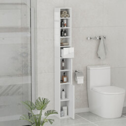 Mayfair White Tall Storage Cabinet with Adjustable Shelves - thumbnail 2