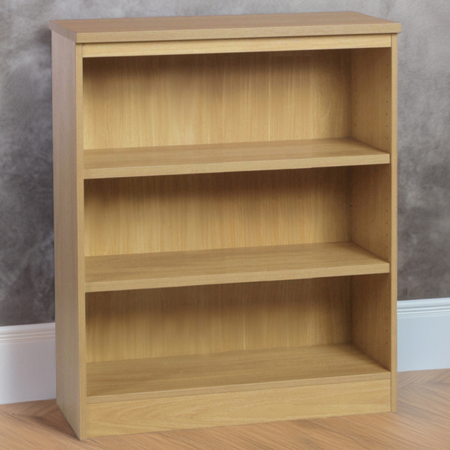 R White Cabinets 3 Shelf Mid Height Classic Oak Bookcase - image 1