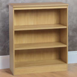 R White Cabinets 3 Shelf Mid Height Classic Oak Bookcase