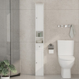 Kingston Tall Bathroom Storage Cabinet White - thumbnail 2