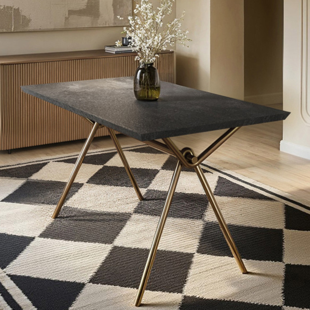 SOLACE+CO Lexi Black 6 Seater Dining Table - image 1