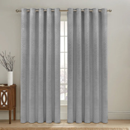 Velosso Winchester Grey Pinsonic Curtain 168 x 182cm - thumbnail 1