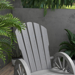 Outsunny Grey Garden Adirondack Rocking Chair - thumbnail 4