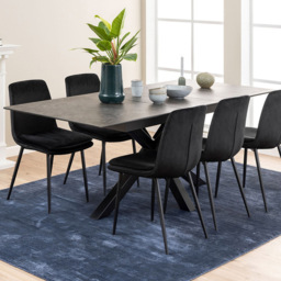 Florence Heaven Ceramic 8 Seater Extendable Dining Table Black