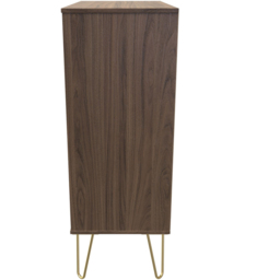 Crowndale Hong Kong 5 Drawer Carini Walnut Chest of Drawers Ready Assembled - thumbnail 4