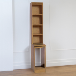 R White Cabinets Brown 4 Shelf Desktop Tower Storage with Hutch - thumbnail 1