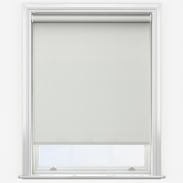 New Edge Blinds Light Grey Thermal Blackout Motorised Roller Blind with Motor Only 155cm - image 1