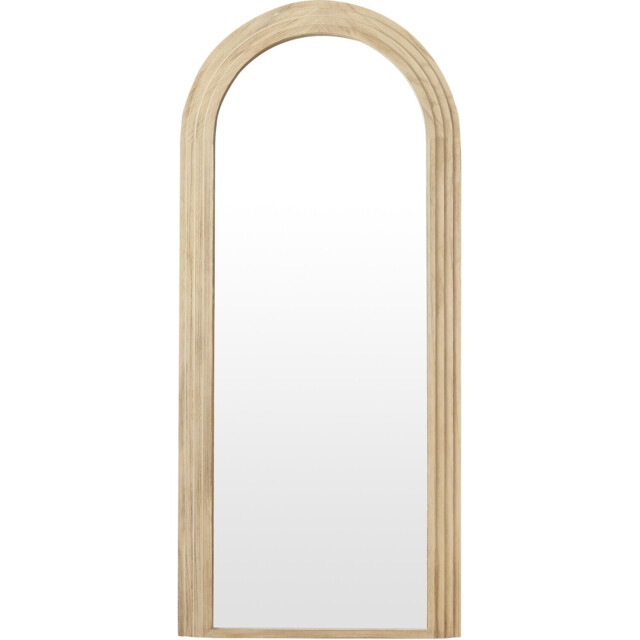 Evie Ridged Arch Lean To Mirror Washed Wood - image 1