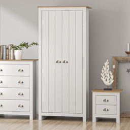 Lexington 2 Door White and Oak Wardrobe