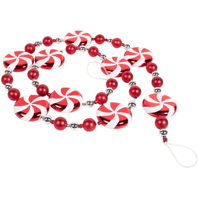 Candy Cane Lane Red Christmas Garland 180cm - image 1