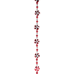 Candy Cane Lane Red Christmas Garland 180cm - thumbnail 2