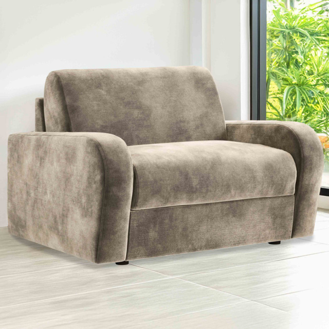 Jay-Be Deco Luxe Velvet Mink Snuggler Sofa Bed with e-Sprung Mattress - image 1