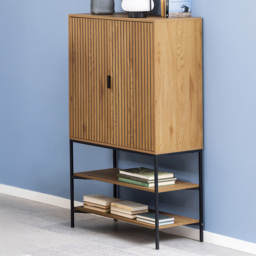 Florence Jaipur 2 Door 2 Shelf Wild Oak Storage Cabinet