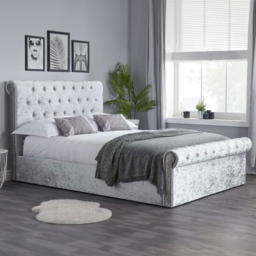 Sienna Double Grey Ottoman Bed Frame - thumbnail 1