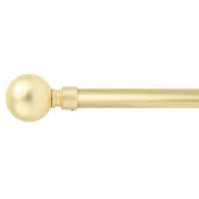New Edge Blinds Sphere Gold Extendable Eyelet Metal Curtain Pole Set 160-300cm - image 1