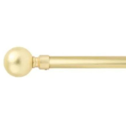 New Edge Blinds Sphere Gold Extendable Eyelet Metal Curtain Pole Set 160-300cm - thumbnail 1