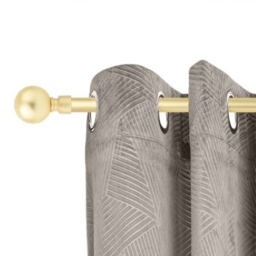 New Edge Blinds Sphere Gold Extendable Eyelet Metal Curtain Pole Set 160-300cm - thumbnail 2