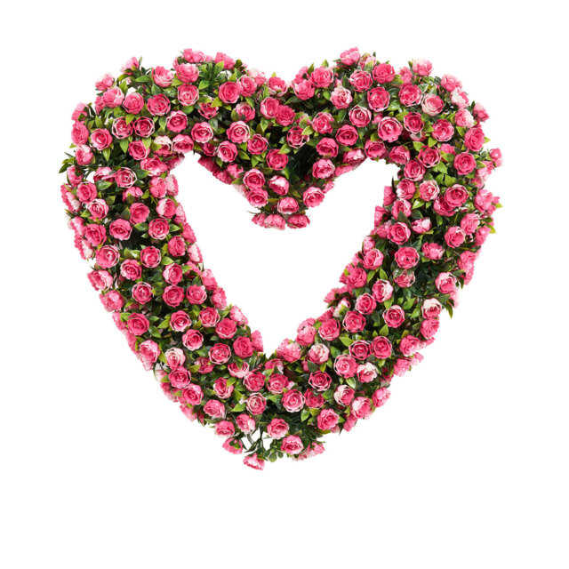 Flower Heart Wreath Pink - image 1