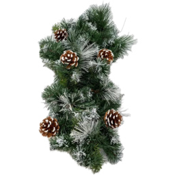 Marco Paul Green Frosted Glacier with Pinecones Christmas Garland 90cm - thumbnail 1