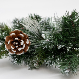 Marco Paul Green Frosted Glacier with Pinecones Christmas Garland 90cm - thumbnail 2