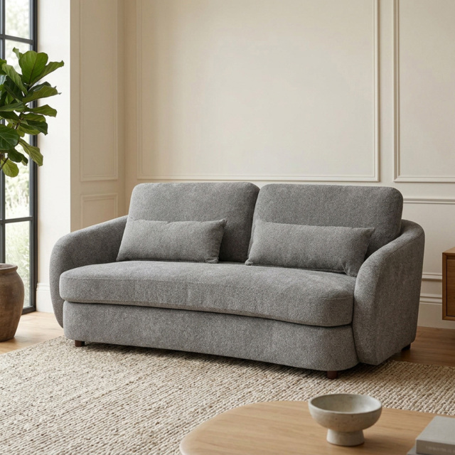 3 Seater Grey Mabel Sofa - image 1
