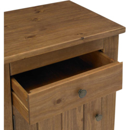 Havana Single Door and Single Drawer Solid Pine Bedside Table - thumbnail 3