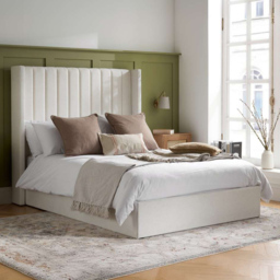 Birlea Maisey White King Size Linen End Lift Ottoman Bed