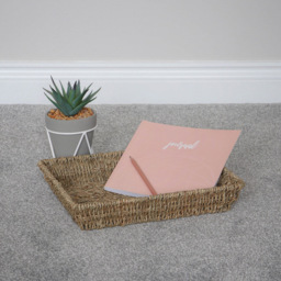 JVL Seagrass Rectangular Storage Tray 6 Pack - thumbnail 2