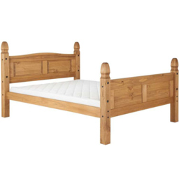 Corona Natural Wax Double Wooden High End Bed Frame - thumbnail 2