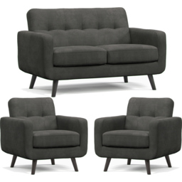 Kendal Graphite 4 Seater Sofa Suite - thumbnail 2