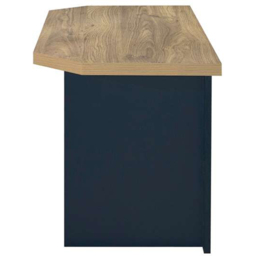 Highgate 2 Drawer Navy and Oak Corner TV Unit - thumbnail 4