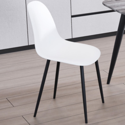 Core Products Aspen Set of 2 White and Black Curved Dining Chairs