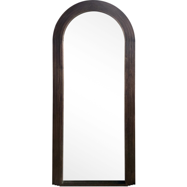 Evie 180 x 80cm Brown Ridged Arch Lean To Mirror - image 1